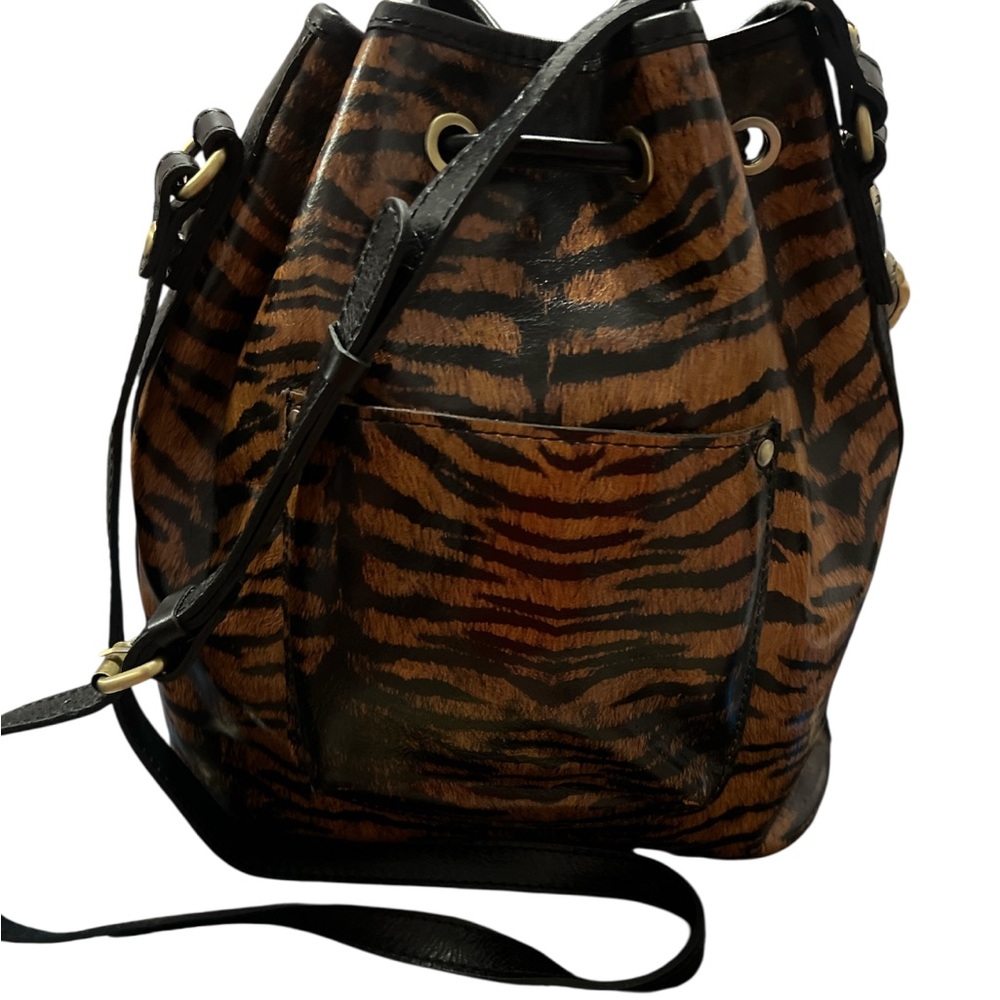 Patricia Nash Brown Tiger Print Backpack, Coin Pouch & Dust Bag